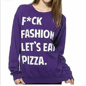 Purple Fashion Pizza Sweatshirt